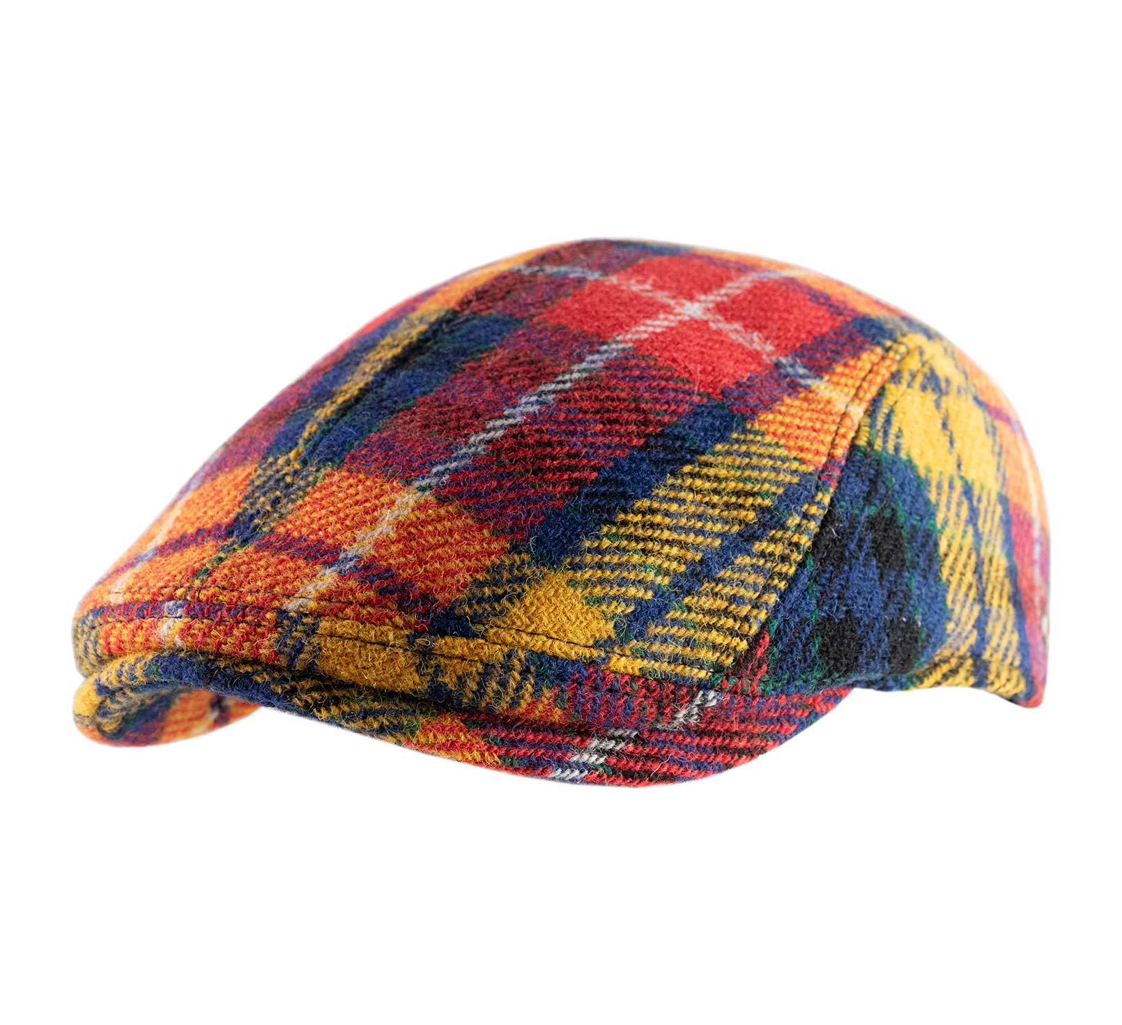 casquette plate tartan 